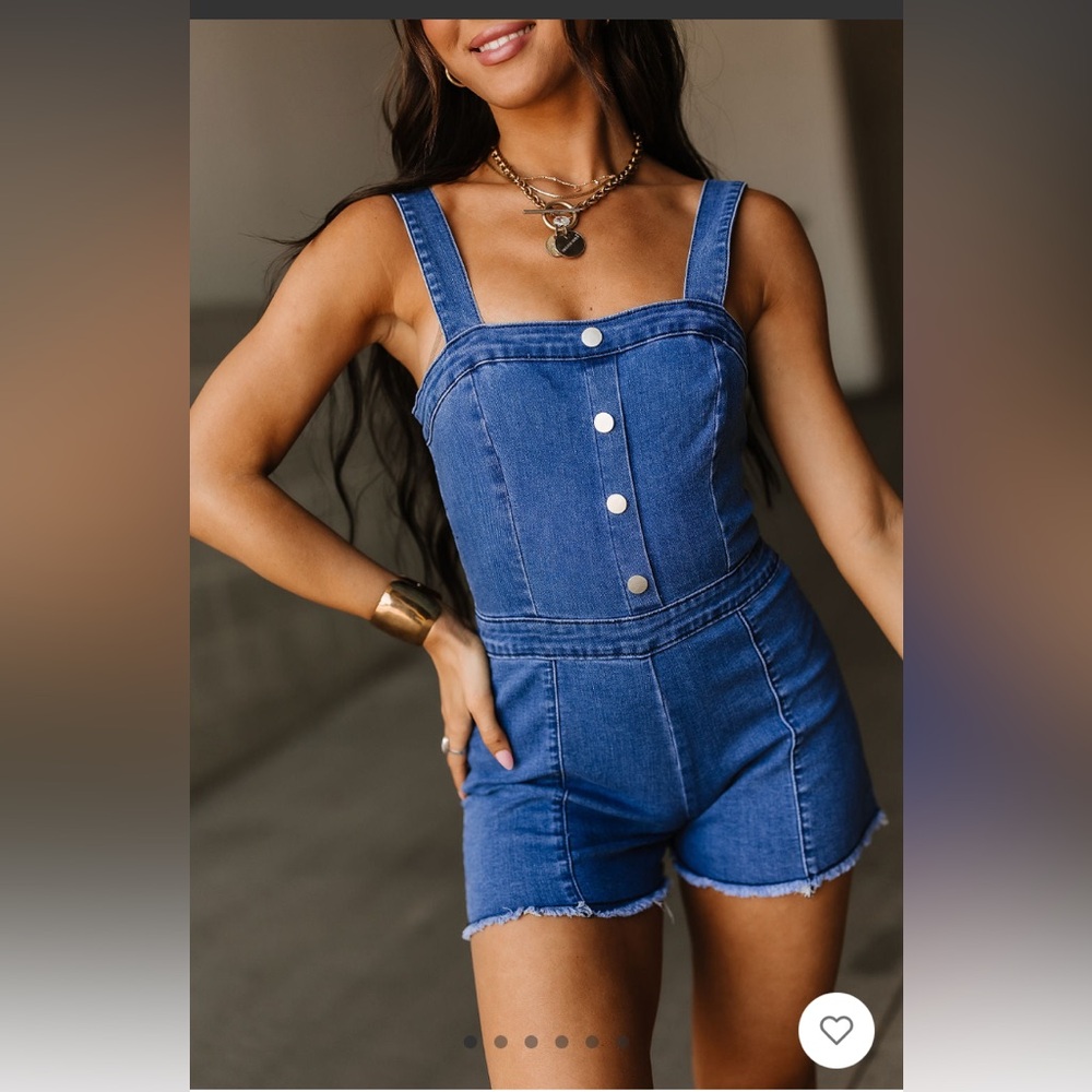 Becky denim romper